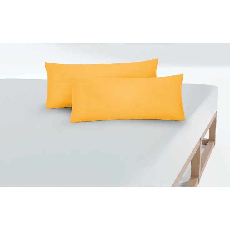 biberna Feinjersey-Kissenbezug, 2-teilig, gold, 40x80 cm – Bild 3