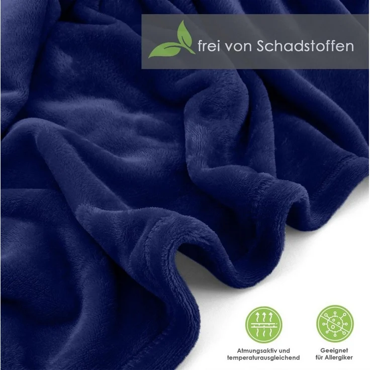 Wohndecke Premium Super Soft Flanell Kuscheldecke Sofadecke, heimtexland, super weich und flauschig, Allergiker geeignet, atmungsaktiv – Bild 2