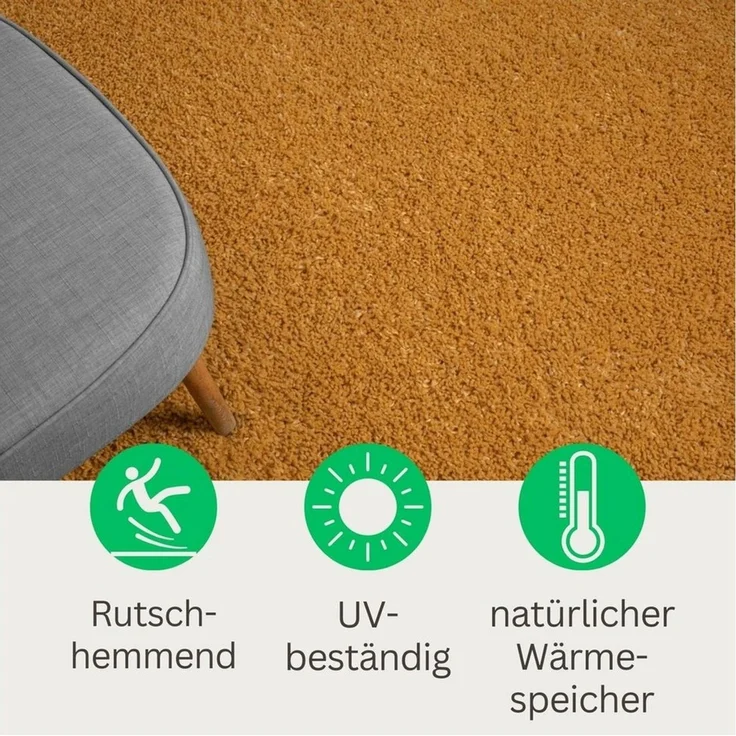 Wohnando Teppich MY-RUG Hochflorteppich Shaggy Star 100x100 cm, rund, Höhe: 38 mm, einfarbig, leicht glänzend, extra flauschig – Bild 3