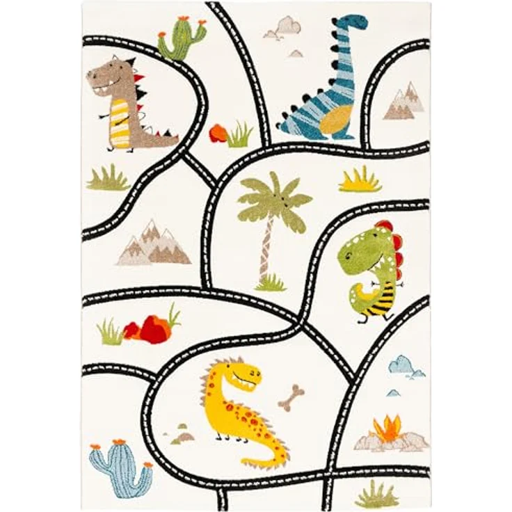 Pergamon Kinderteppich Kinder Teppich Maui Kids Dino Straßenteppich, Rechteckig, Höhe: 13 mm – Bild 6