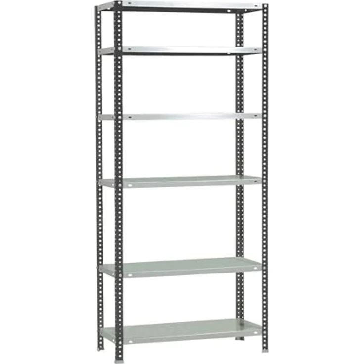 Simonrack Schwerlastregal, Lagerregal, 200 x 90 x 50 Metallregal, Kellerregal, Biegestelle 100 kg, 6 Fachböden, Anthrazit/Weiss - Comfort – Bild 1