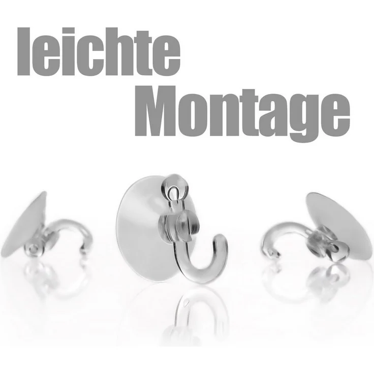 BigDean 40x Saugnapf mit Haken - 30 mm - extra stark - Fenster Saugnoppen Saughaken Saugknöpfe für Lichterketten, Weihnachtsbeleuchtung & Deko – Bild 3