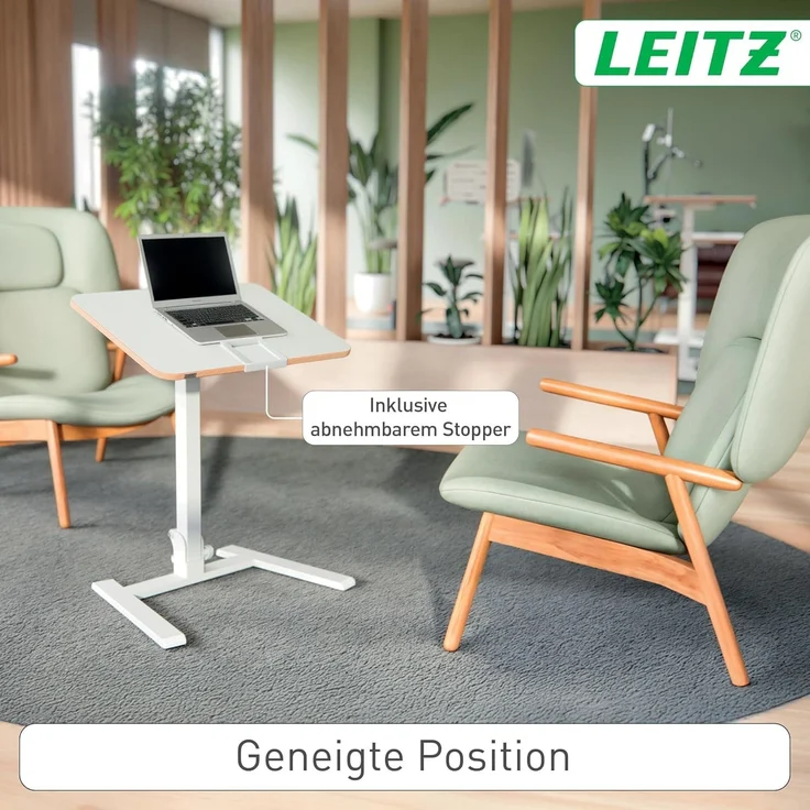 Leitz Sitz-Steh-Tisch Ergo klappbar weiß – Bild 8