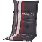 Madison G148 Hochlehner Gartenstuhl Auflagen 8cm dick grau Streifen