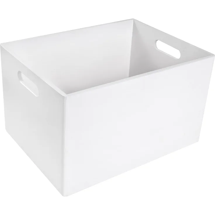 Creative Deco Holzkiste Obstkiste Korb 40 x 30 x 24 cm (1cm) mit Griffen ohne Deckel, Hölzernen Kasten Holzbox Kiste