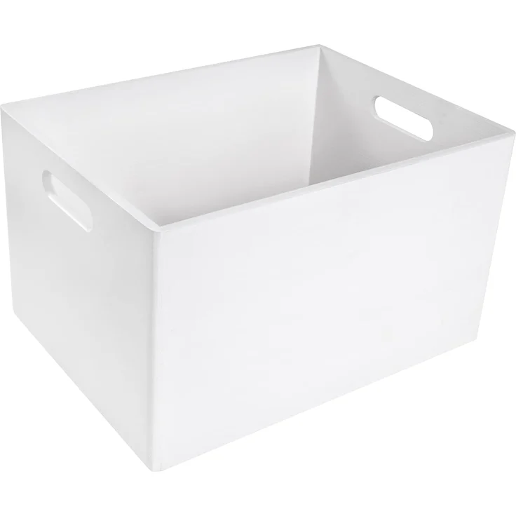 Creative Deco Holzkiste Obstkiste Korb 40 x 30 x 24 cm (1cm) mit Griffen ohne Deckel, Hölzernen Kasten Holzbox Kiste