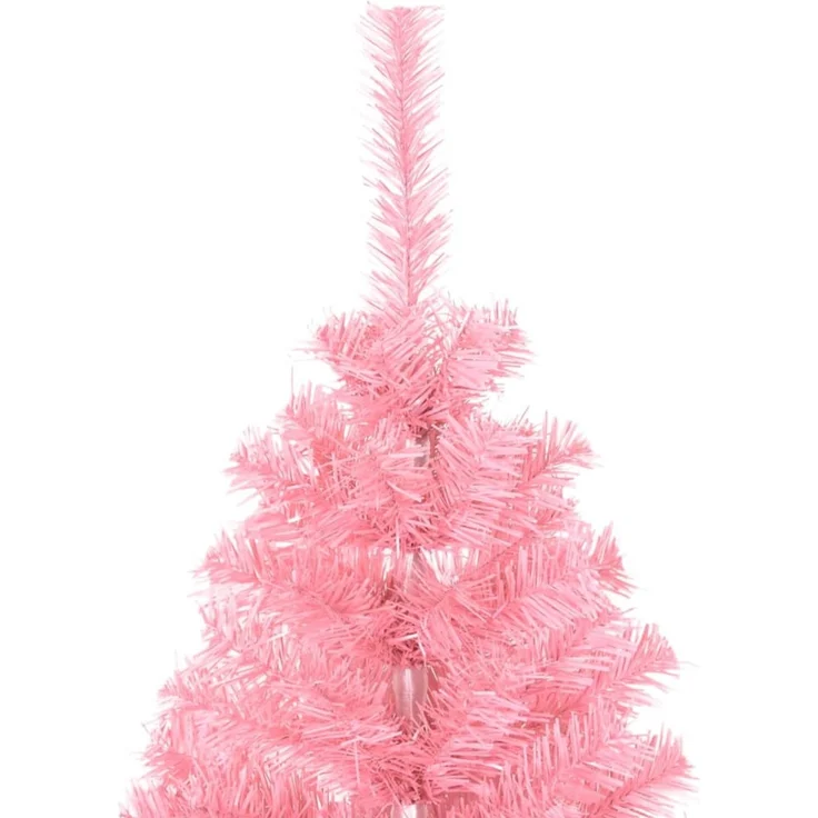 vidaXL Künstlicher Weihnachtsbaum mit Ständer Rosa 120 cm PVC 329177 – Bild 2