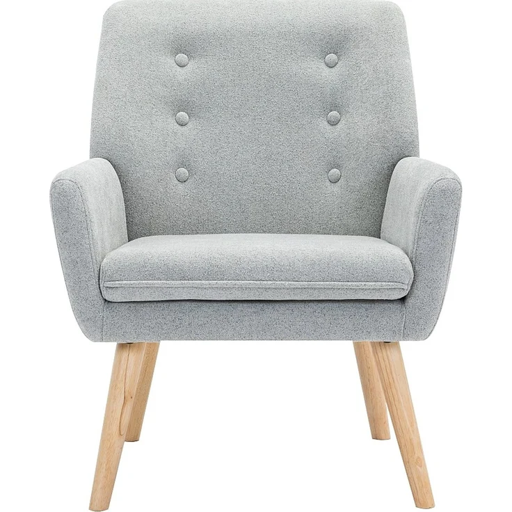 Vente-unique - SERINO - Sessel mit gerader Rückenlehne - Holz, Platte - Holz - Grau - 65 x 68 x 79 cm – Bild 3