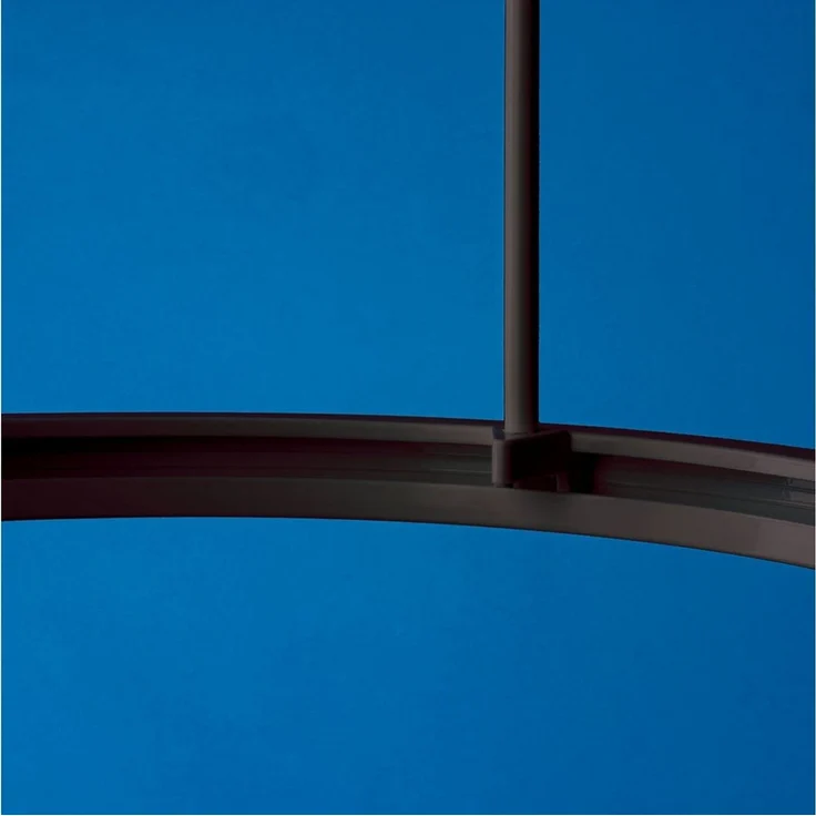 Euroshowers GmbH Duschvorhangstange L-Form Schwarz 90 × 90 cm, 0-läufig – Bild 2