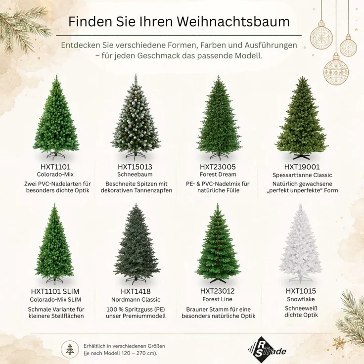 RS Trade 'HXT 19001' Künstlicher Weihnachtsbaum, grün, 270 x 170 x 170 cm – Bild 8
