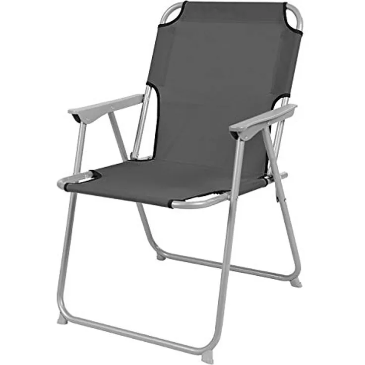 Campingstuhl Stoff Oxfort Metall Anthrazit