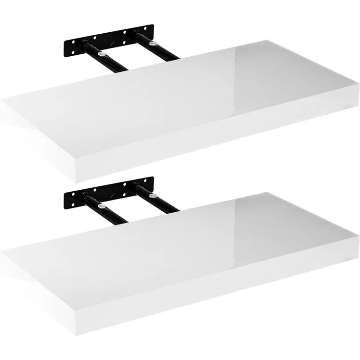 STILISTA Wandregal Wandboard Schweberegal Küchenregal Bücherregal, Set, Set, Regal, Volato, 2er Set, Länge 30 - 110 cm, Stärke 3,8 cm – Bild 1