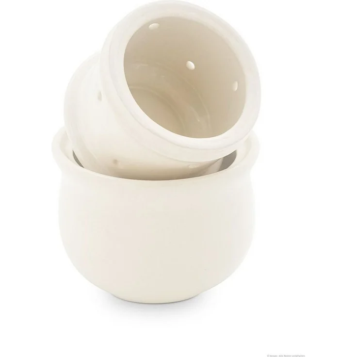 Bunzlauer Keramik Butterdose Bunzlauer Keramik Butterdose mit Wasserkühlung für 175g Butter Creme, Keramik – Bild 3