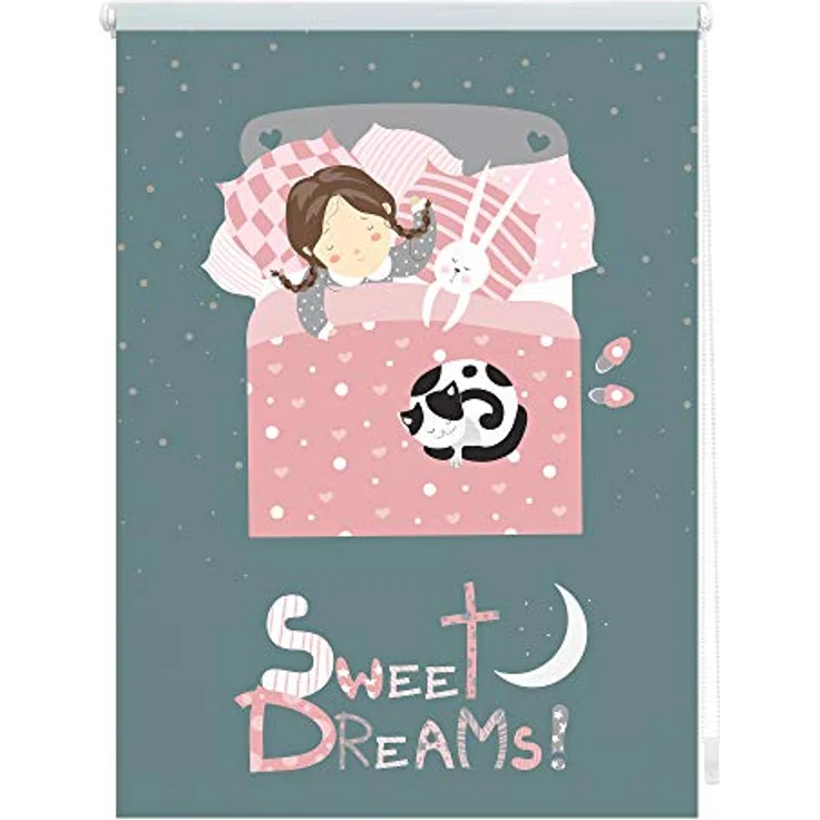 Seitenzugrollo Klemmfix Digital Sweet Dreams, LICHTBLICK ORIGINAL, verdunkelnd, ohne Bohren, freihängend, Klemmfix, bedruckt – Bild 2