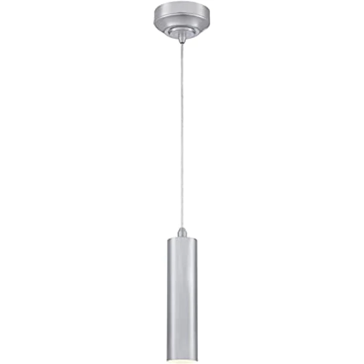 Westinghouse 6120040 Rayman, dimmbare 8-Watt LED-Pendelleuchte in gebürstetem Nickel, 560 Lumen, 3000K warmweiß, montierbar an Dachschrägen – Bild 1