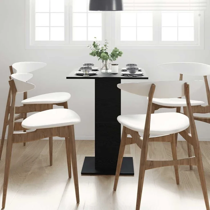vidaXL Bistrotisch Schwarze Eiche 60x60x75 cm Holzwerkstoff 862494 – Bild 2