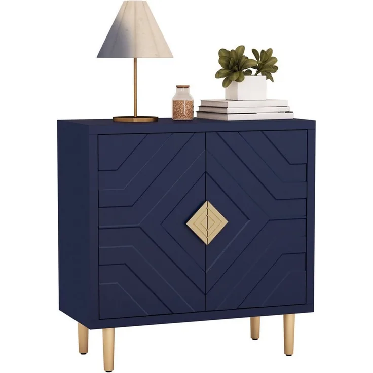 HOLTICO Sideboard Schrank für Wohnzimmer, Küche, Schlafzimmer (1 St), Kommode mit 2 Türen, Küchenschrank, Aufbewahrungsschrank