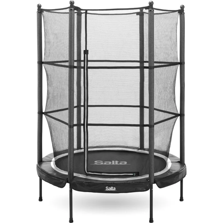 Salta 'Junior' Trampolin inkl. Sicherheitsnetz, rund, Stahl schwarz, Ø140x195 cm