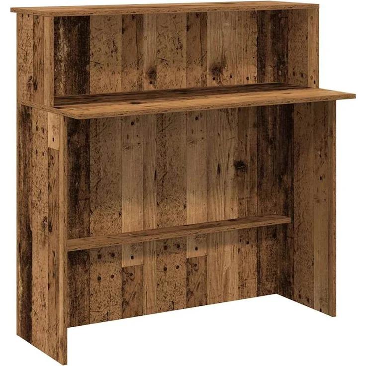 vidaXL Empfangstheke Altholz-Optik 100x50x103,5 cm Holzwerkstoff 859031 – Bild 1