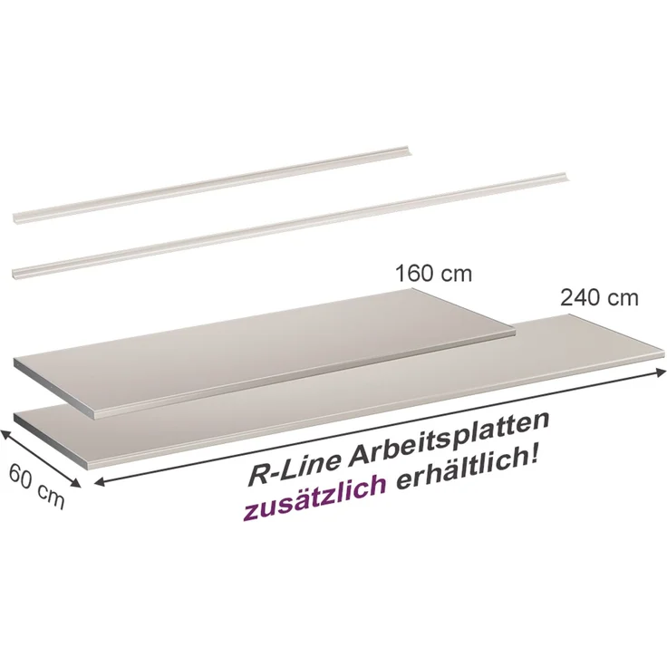 Küchenarbeitsplatte R-Line Satin 160 cm Vicco – Bild 2