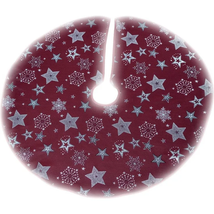 texpot Tischdecke Weihnachtsbaumdecke Stickerei Sterne Winter Weihnachten Deko (1-tlg)
