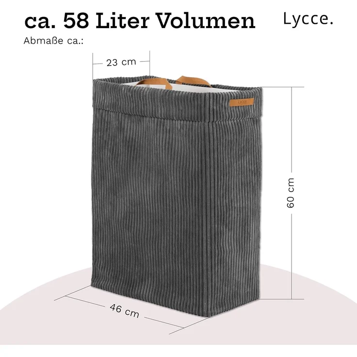 Lycce Wäschekorb Lycce Wäschekorb Cord – faltbar, waschbar & perfekt für Nischen – Bild 3