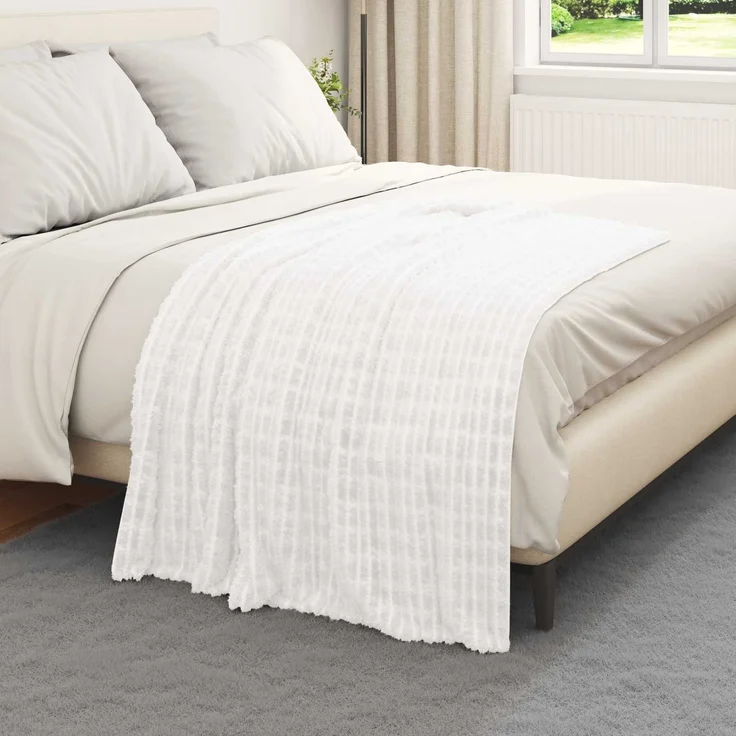 vidaXL Wohndecken 6 stk. Weiß 150 x 130 cm 2,75 kg Fleece 42016965 – Bild 3