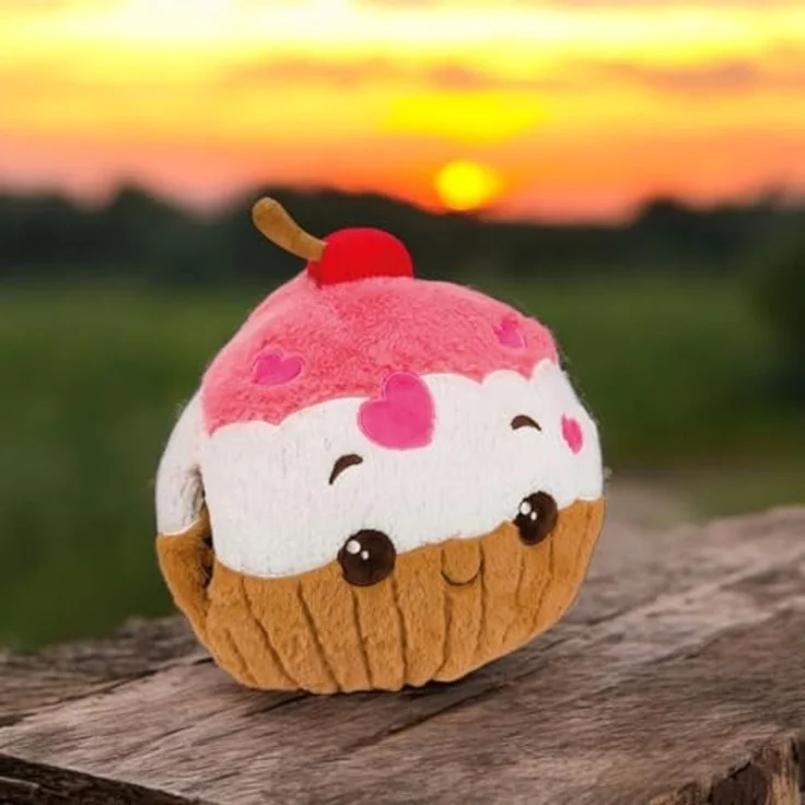 Noxxiez Kuschel-Kissen Handwärmer – Niedliches Kuscheltier für warme Hände Cupcake – Bild 3