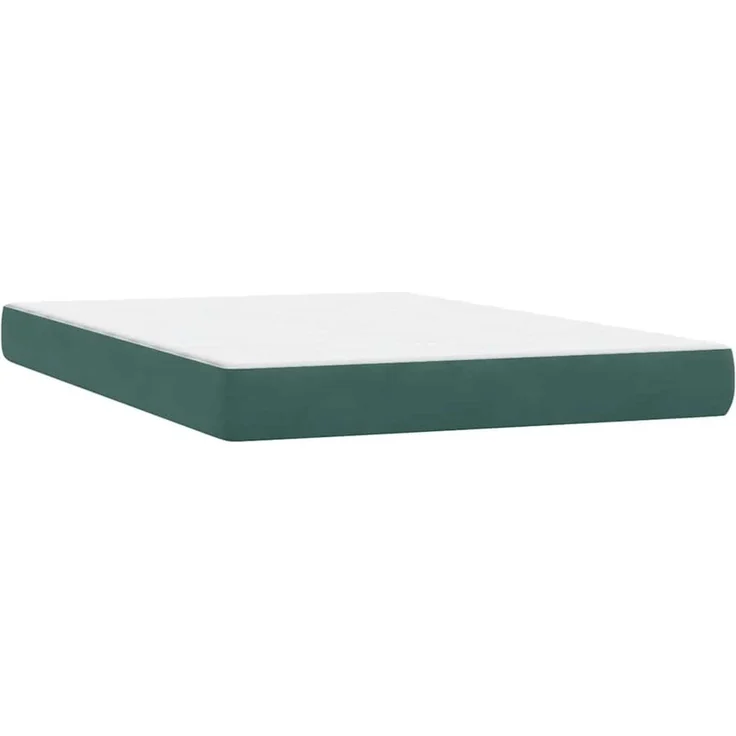 vidaXL Boxspringbett mit Matratze Dunkelgrün 160x220 cm Samt 3317574 – Bild 5
