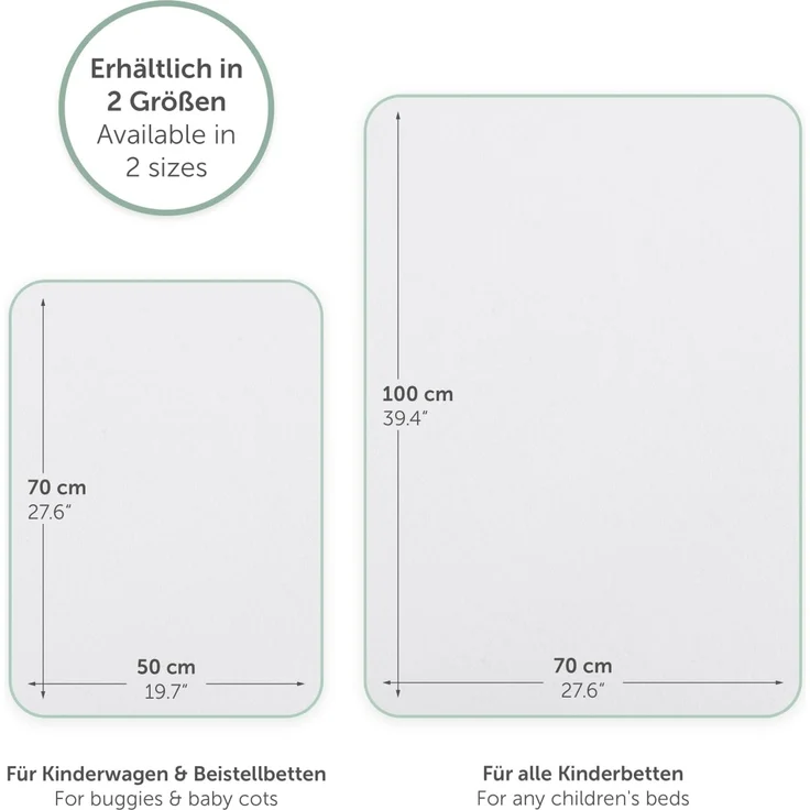 Laleni Inkontinenzunterlage wasserdicht & atmungsaktiv 70x100 cm für Babys | Molton Matratzenauflage 2er Set aus Baumwolle | Matratzenschoner | Inkontinenz Bettunterlage | Wickelauflage 70x100 cm – Bild 4