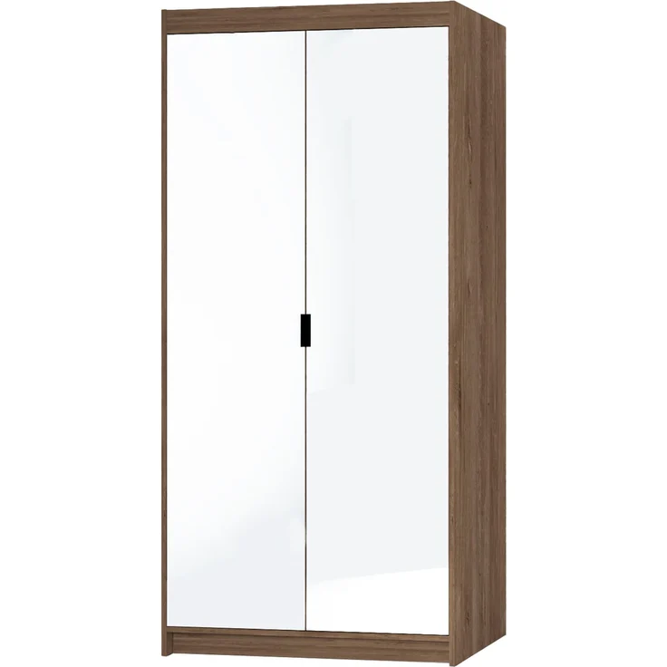 AX LIVING Schrank Spiegel Eiche Lefkas Kleiderschrank Storicos 2T 89,7 – Bild 1