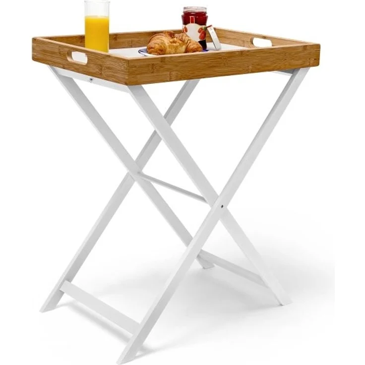 Tabletttisch Holz & Bambus 72 cm 10019176 – Bild 1