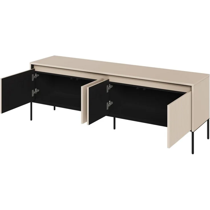 Compleo TV-Schrank FLORE mit 4 Klappen/Türen, Fronten gefräst, Breite: 167 cm – Bild 2
