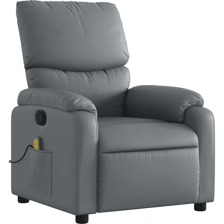 vidaXL Massagesessel Relaxsessel Grau Kunstleder 3205713 – Bild 2