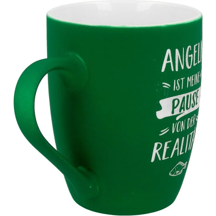 Spruchreif® Tasse SOFT-TOUCH-Tasse mit Spruch, Geschenke für Angler, Anglergeschenk – Bild 3