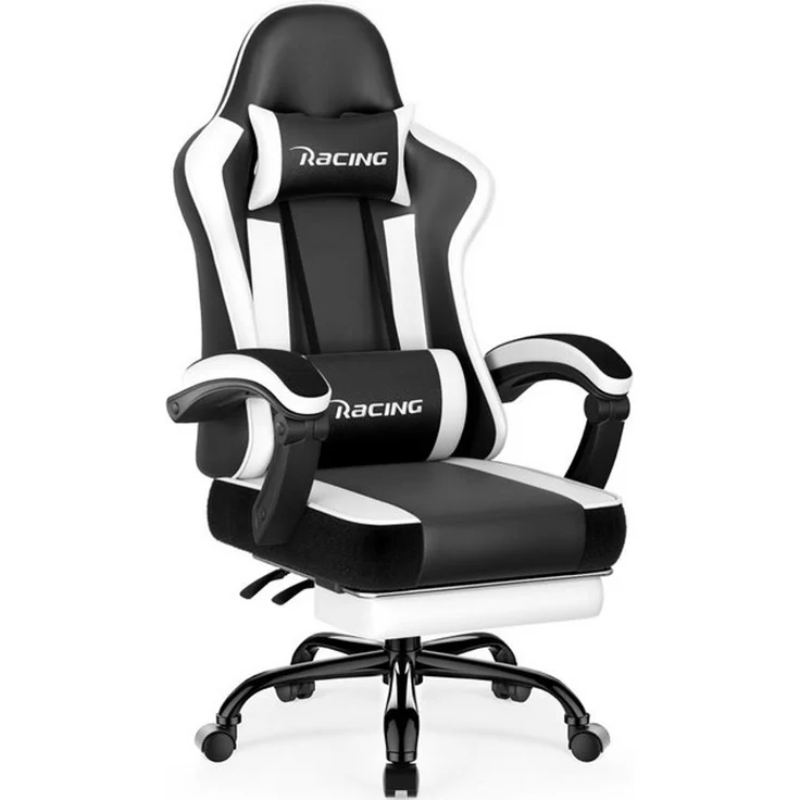 Hiazurm Gaming-Stuhl Gaming Stuhl Chair Gamer Sessel - Ergonomischer Gamer Stuhl (Tragkraft 150 Kg), Gamingstuhl mit Fußstütze Kopfstütze und Lordosenstütz PC Sessel – Bild 4