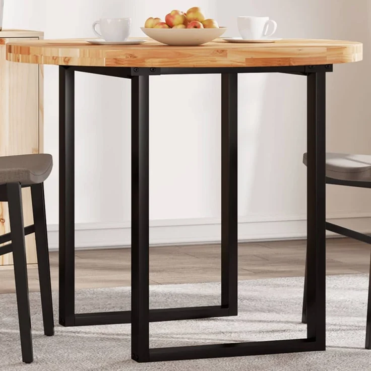 vidaXL Tischplatte Rund Ø90x4 cm Massivholz Akazie 4008705 – Bild 1