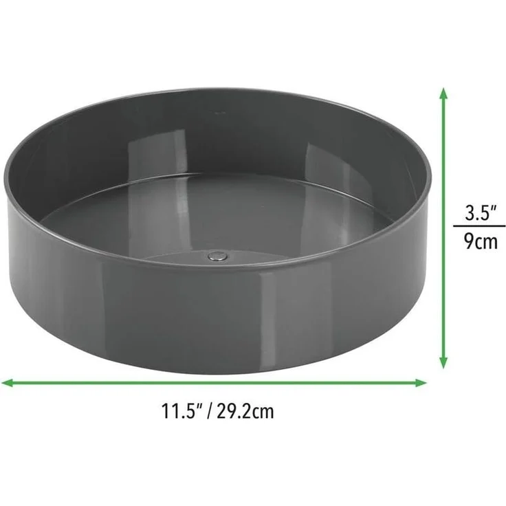 Drehteller Organizer drehbares Ordnungssystem Gewürzregal mDesign dunkelgrau – Bild 2