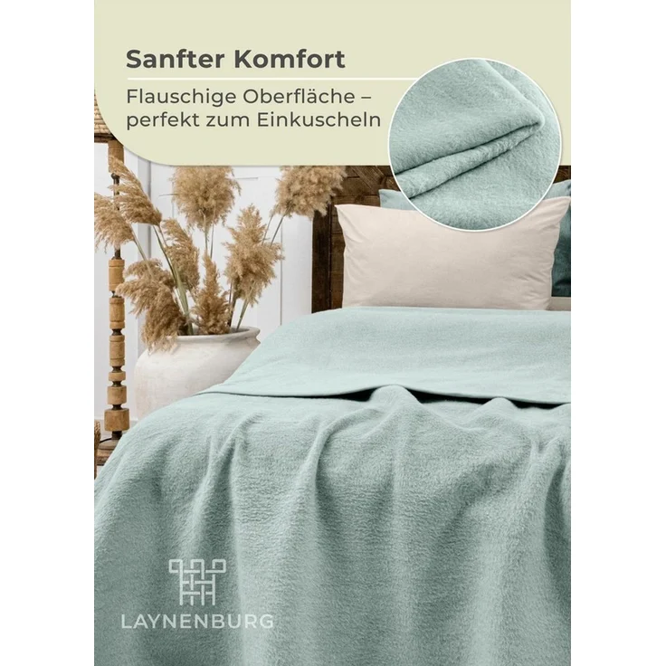 Wohndecke Wohndecke aus Baumwolle - Kuscheldecke, Baumwolldecke -, Laynenburg, Decke als Sofa-decke, Couchdecke, Wolldecke aus Baumwollmix – Bild 3