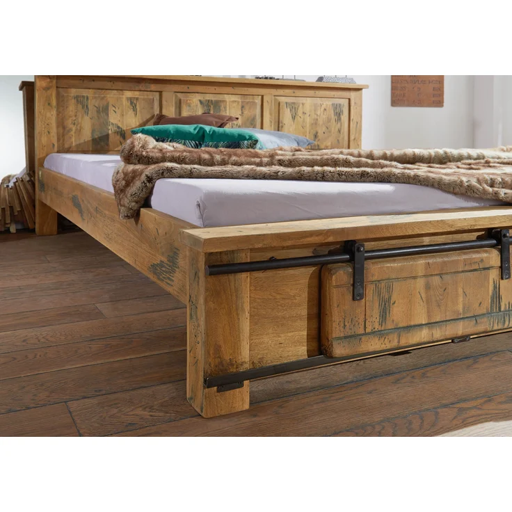 Bett Mango 180x200 natur lackiert RAILWAY #142 – Bild 5