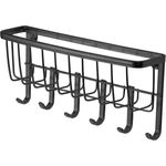 mDesign Schlüsselbrett Briefablage Wandmontage 6 Haken Metall Matt Schwarz