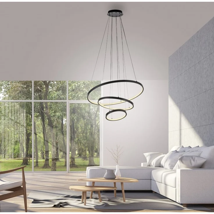 JUST LIGHT 15070-18 CERCHI Pendelleuchte schwarz 3000K – Bild 6