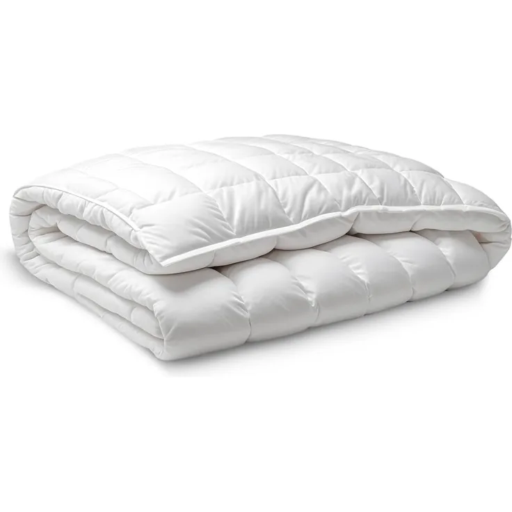 DUÉRMETE ONLINE Faser-Bettdecke, 250 g, Mikrofaser, weich, seidig, für Betten mit 100, 105 und 110 cm, weiß, 180x220 cm
