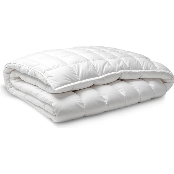 DUÉRMETE ONLINE Faser-Bettdecke, 250 g, Mikrofaser, weich, seidig, für Betten mit 100, 105 und 110 cm, weiß, 180x220 cm