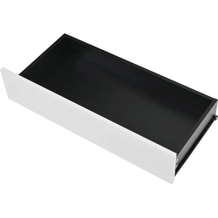 Schuhschrank aus Spanplatte mit LED & Glasböden, 105x39,5x86 cm, Schwarz – Bild 10