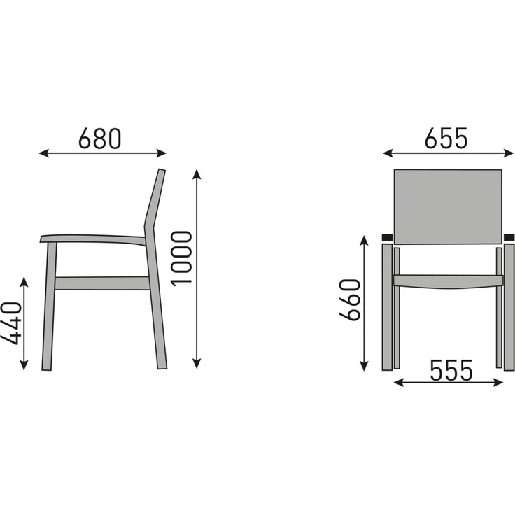 Kettler Legato Curve Stapelsessel – Bild 2