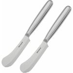 WESTMARK Brötchenmesser 2 Stk, 10 cm Klinge, Frühstücksmesser klassisch, Rostfreier Edelstsahl, Rostfreier Edelstahl, Wellenschliffklinge