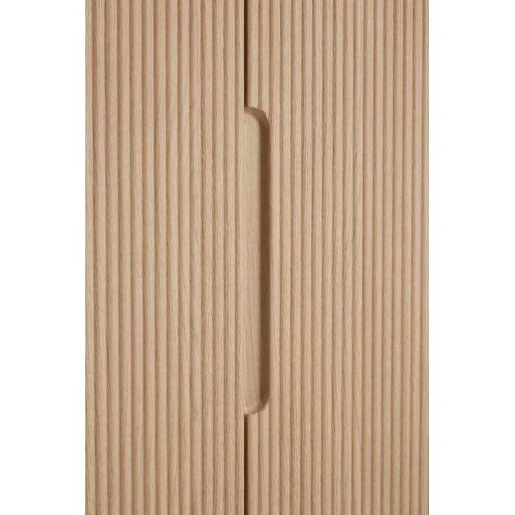 PAIDI Kleiderschrank JONTE in Beige & Eichefarben mit gerillten Türen, verschiedene Größen (B/H/T ca. 95-141/164-207/40-56cm, mit 2 oder 3 Türen + Tiny-Variante) stabiler Drehtürenschrank mit Massivholz-Füßen, Soft-Close-Funktion – Bild 4