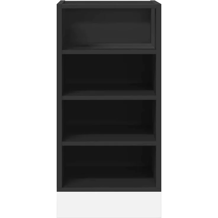 vidaXL Unterschrank Riga Schwarz 40x44,5x81,5 cm Holzwerkstoff 854203 – Bild 4