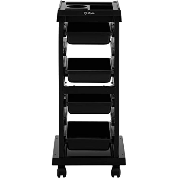 Physa Rollwagen Rollbarer Friseurtrolley Friseurwagen Kosmetikwagen 4 Schubladen 10 kg – Bild 5